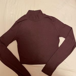 Aritzia Sunday Best Ryder Long Sleeve in Burgundy